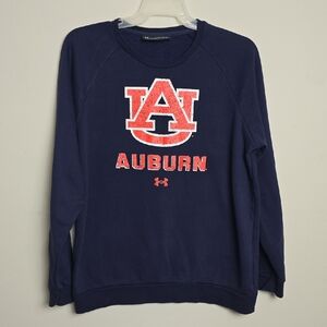 Men's Auburn Under Armour Navy and Red Sweatshirt